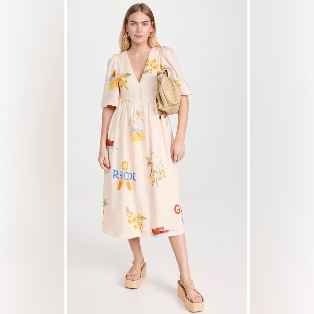 RHODE Karline Printed Dress size M
